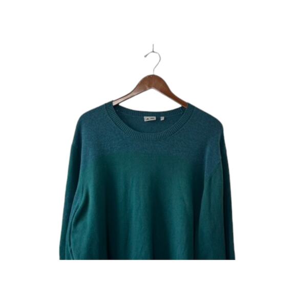 Adidas Green Ombre Long Sleeve Knit Sweater Men's 2XL - Picture 3 of 9